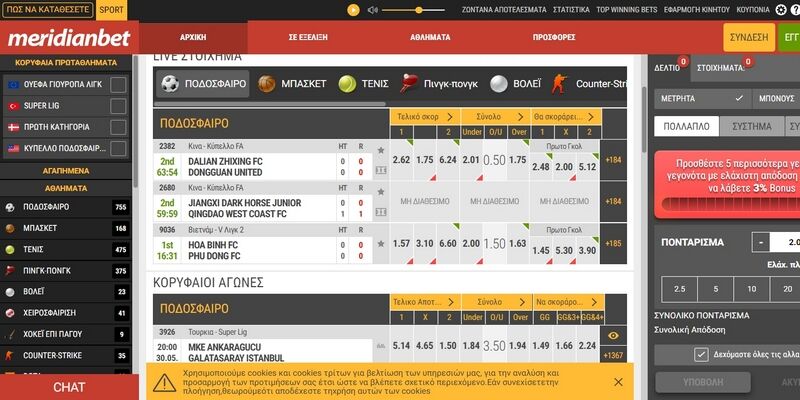 2 # Ιστοσελίδα για στοιχήματα ποδοσφαίρου - MeridianBet